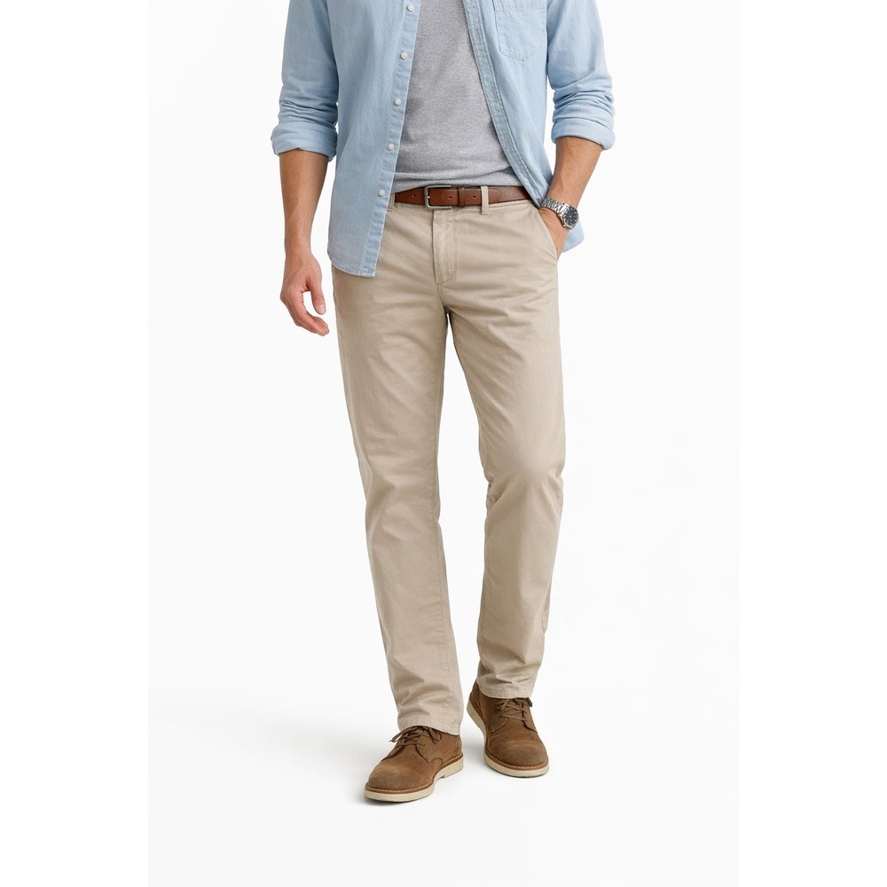 Banana Republic Emerson Chino Mens Khaki Flat Front Pants Size‎ 35x32 preppy